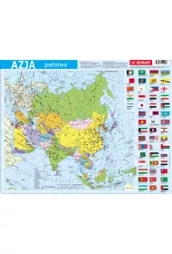 Puzzle ramkowe 72 el. Azja mapa polityczna Demart
