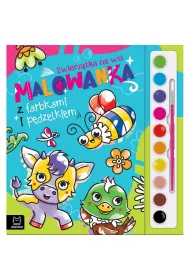 Zwierz�tka na wsi. Malowanka z farbkami i p�dzelkiem
