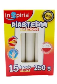 InSpiria Plastelina bia�a 15 lasek, 250g