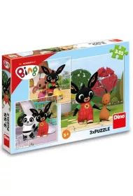 Puzzle 3x55 el. Kr�lik Bing Dino Toys