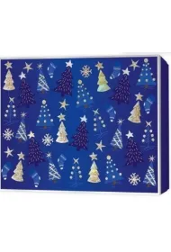 Pude�ko prezentowe �wi�teczne, choinki (22,5x17,5x4cm)