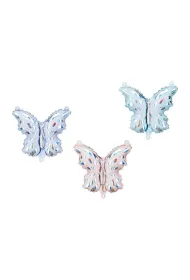 PartyDeco Balony foliowe do girland Motyle mix 19x23cm