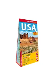 Usa laminowana mapa samochodowo-turystyczna 1:4 750 000