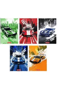 Herlitz Zeszyt A5 Fast Cars dwie linie 32 kartki 10 szt.
