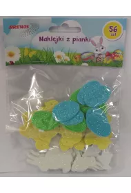 Naklejki wielkanocne z pianki 56szt