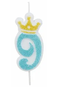 �wieczka 9 niebieska 6,8cm PARTY GO