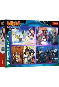 Puzzle 4x250 el. Przygody Naruto Uzumaki Trefl