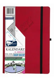 Kalendarz 2026/2028 18 m-cy. Hip hop B5 tygodniowy czerwony
