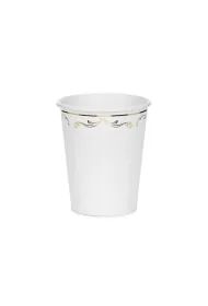 PartyDeco Kubeczki z ornamentem bia�y 220ml 6 szt