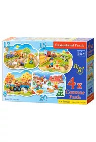 Puzzle 4w1 8+12+15+20 el. Cztery pory roku Castorland