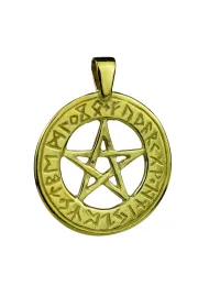 Sotis Pentagram runiczny Ag925 + Au 24kar, 5,1g