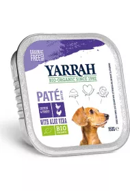 Yarrah Pasztet z kurczaka, wo�owiny i indyka z aloesem dla psa 150 g Bio