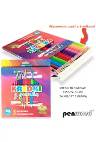 Polsirhurt Kredki o��wkowe z gumk� 24 szt.