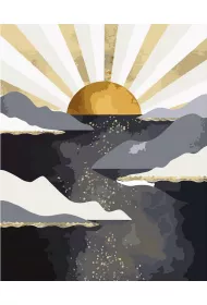 ArtiFly Malowanie po numerach - Zote promienie 40x50cm