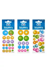 Sticker Boo Naklejki silver emotki