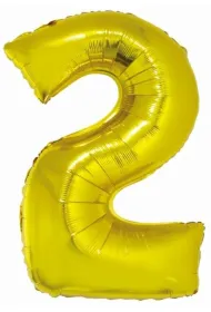 Godan Balon foliowy cyfra 2 z�ota Smart 76cm