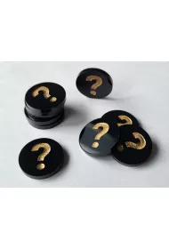 Crafters: Znaczniki questw - Czarno-zote - Pytajnik