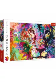 Puzzle 1000 el. Kolorowy lew Trefl