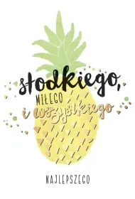 Kukartka Karnet B6 GS-015 Wszystkiego najlepszego ananas