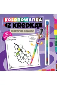 Kolorowanka z kredk� warzywa i owoce