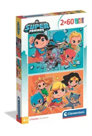Puzzle 2x60 el. SuperColor. WB DC Comics Clementoni