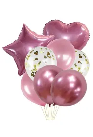 Zestaw balon�w r�owy 8 szt mix PARTY GO