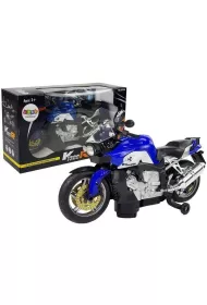 Motocykl na baterie niebieski LeanToys