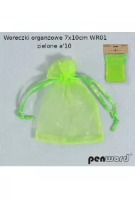 Woreczki organzowe jasnozielone 7x10cm