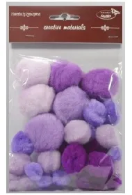 Galeria Hobby Pompony tonacyjne fioletowe 15-40mm
