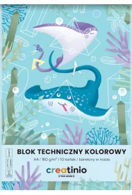 Top-2000 Blok techniczny Creatinio A4 kolorowy 10 kartek