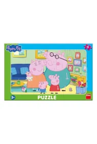 Puzzle ramkowe �winka Peppa Rodzina 15el Dino Toys