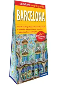 Barcelona laminowany przewodnik i mapa 2w1