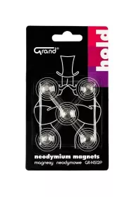 Magnesy neodymowe z uchwytem 12mm 5szt GRAND