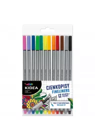 Derform Cienkopisy 12 kolorw KIDEA