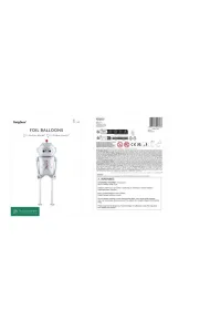 PartyDeco Balon foliowy Robot 37x80 cm