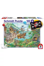 Puzzle 100 el. Zatoka pirat�w + flaga Schmidt