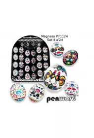 Magnesy witeczne pisanki mae 24szt