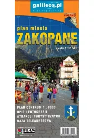 Zakopane. Plan miasta Skala 1:11 500