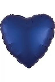 Amscan Balon foliowy Lustre Navy niebieski serce 43cm