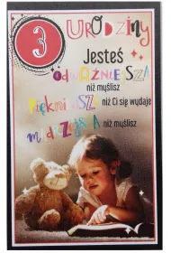 AbCard Kartka okoliczno�ciowa Urodziny 3 dziewczynka
