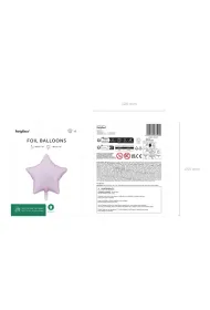 PartyDeco Balon foliowy Gwiazdka fiolet 48 cm