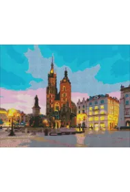 Ideyka Diamentowa mozaika - Krak�w wieczorem 40x50cm