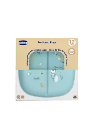 Chicco Talerz 3-dzielny niebieski 12m+