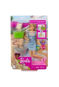 Barbie - Zestaw k�piel zwierzak�w + lalka Mattel