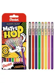 Pentel D�ugopis �elowy MatteHop 8 kolor�w ABCDFGPV 8 szt.