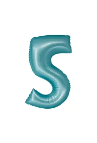 Godan Balon foliowy Smart Cyfra 5 jasna niebieska matowa 76cm