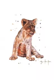 Museums & Galleries Karnet kwadrat ma�y z kopert� Lion Cub