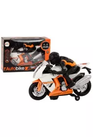 Motor z motocyklist + wiata i dwik Leantoys