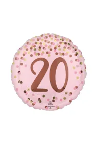 Anagram Balon foliowy Pretty pink 20th Birthday 46cm