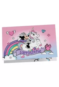 Kukartka Zaproszenie ZD-015 Minnie Jednoro�ec 5 szt.